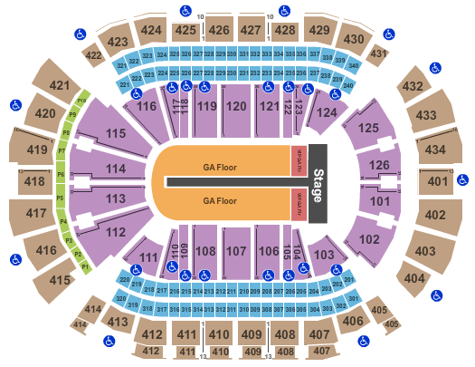 Toyota Center - TX Kanye West Seating Chart